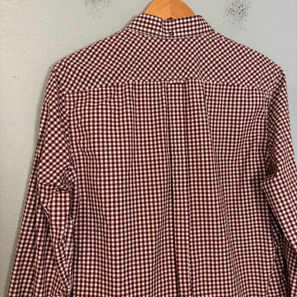 Ben Sherman Red Gingham Button Down Shirt - Picture 6 of 9